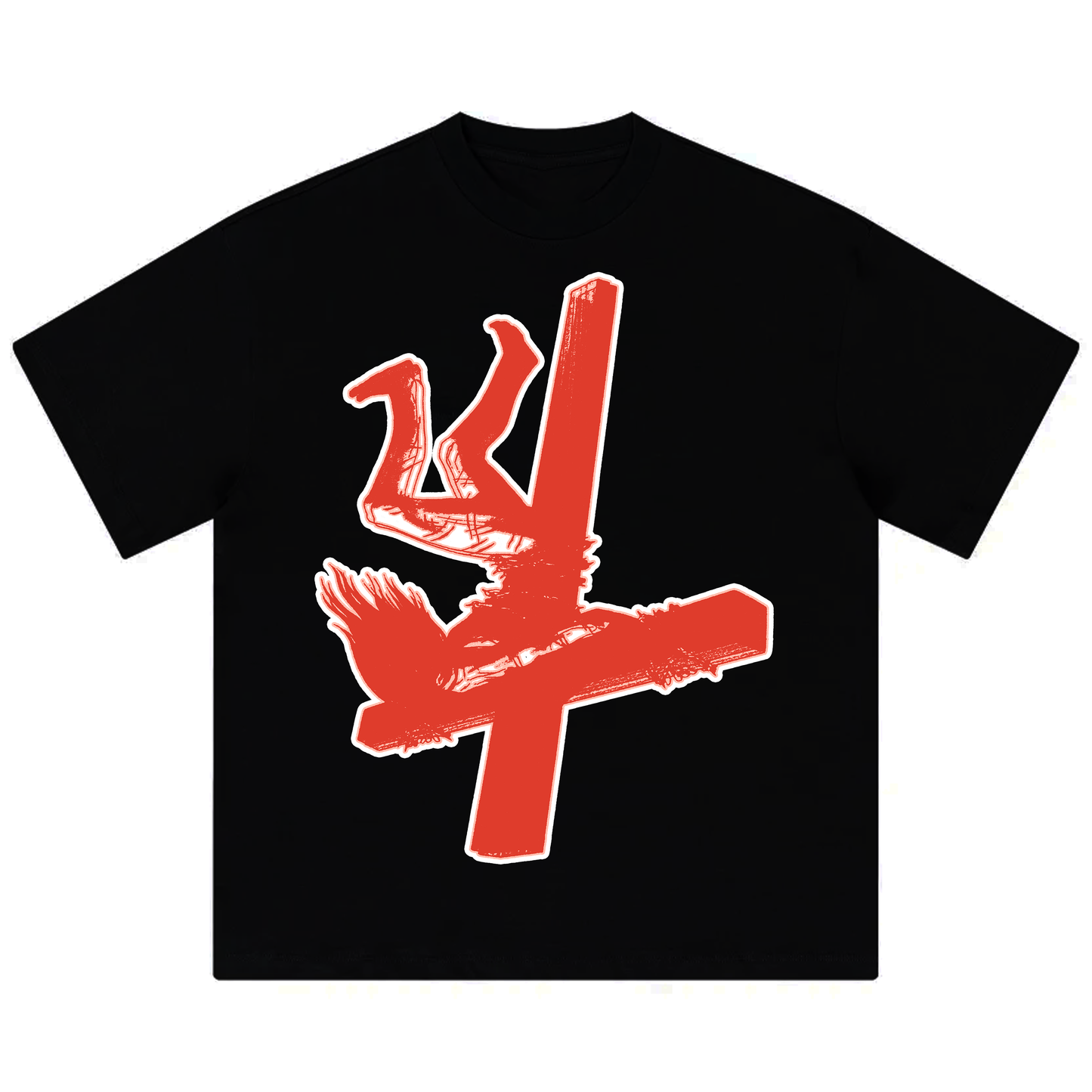 Heaven Upside Down Tee ( Black )