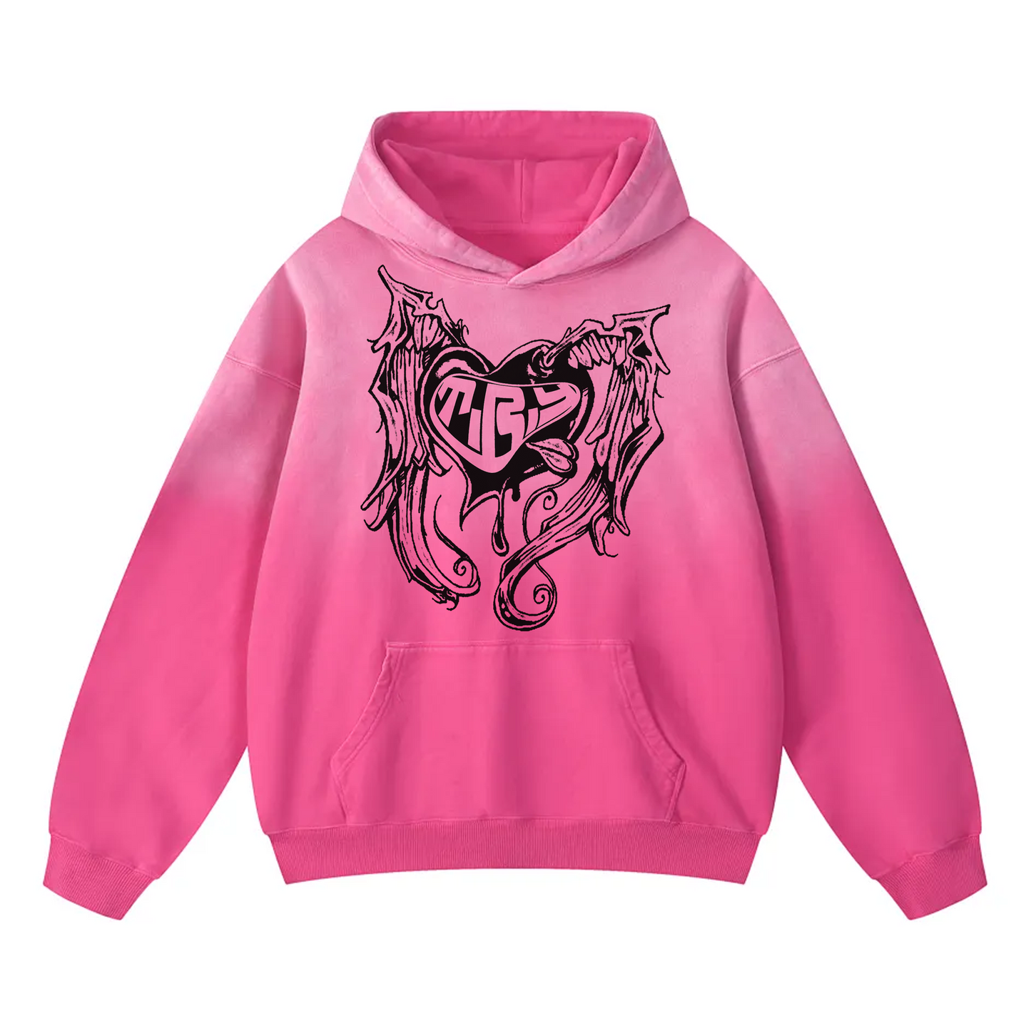 Sunfade Sweet Heart Hoodie ( Pink )