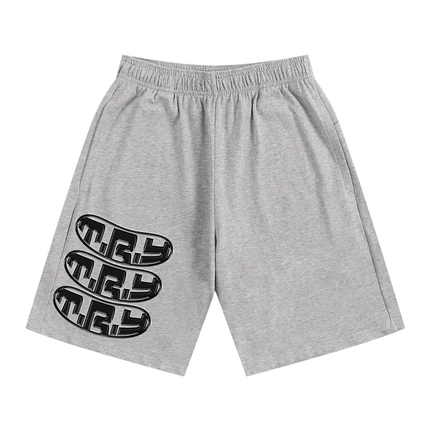 Triple Logo Cotton Shorts ( Ash )