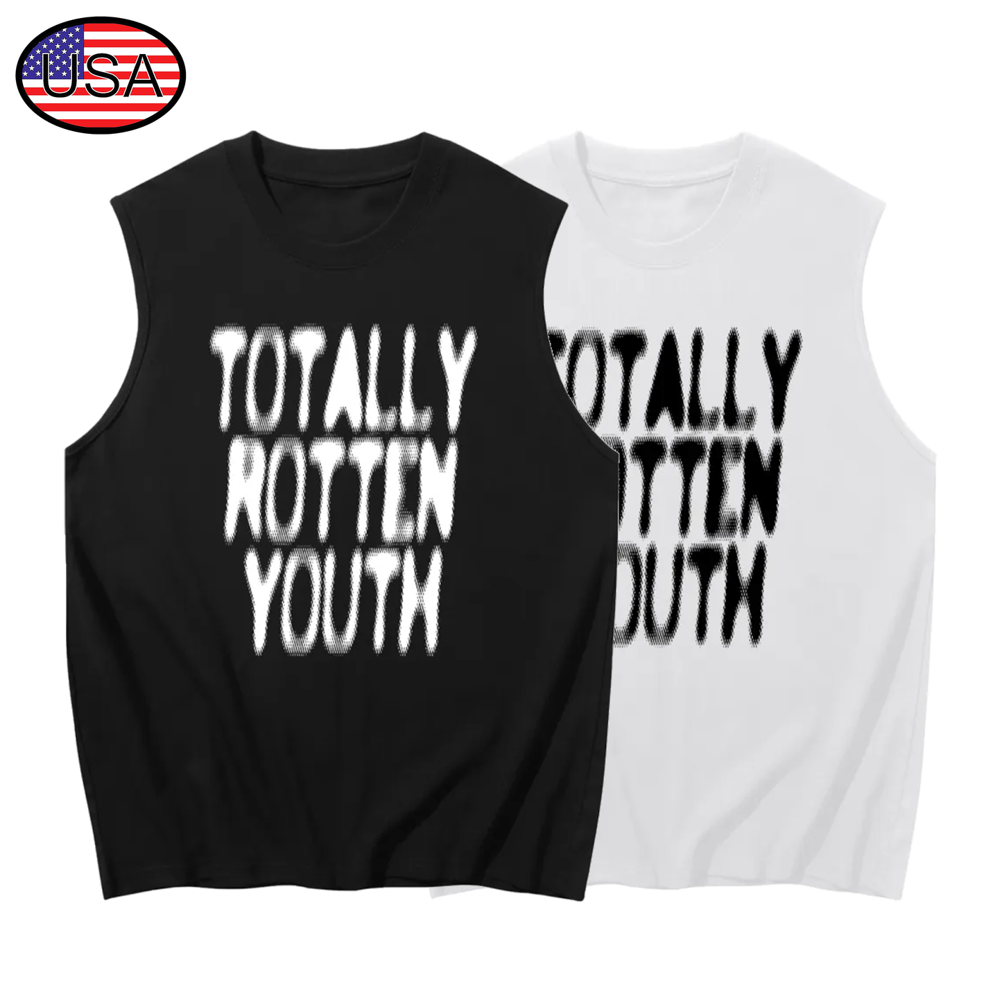 Blur Logo Men's Tank Top 2 Pack ( B & W )