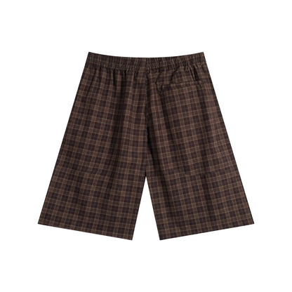 Widow Plaid Shorts ( Coffee )