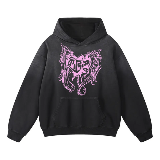 Sunfade Sweet Heart Hoodie ( Black )