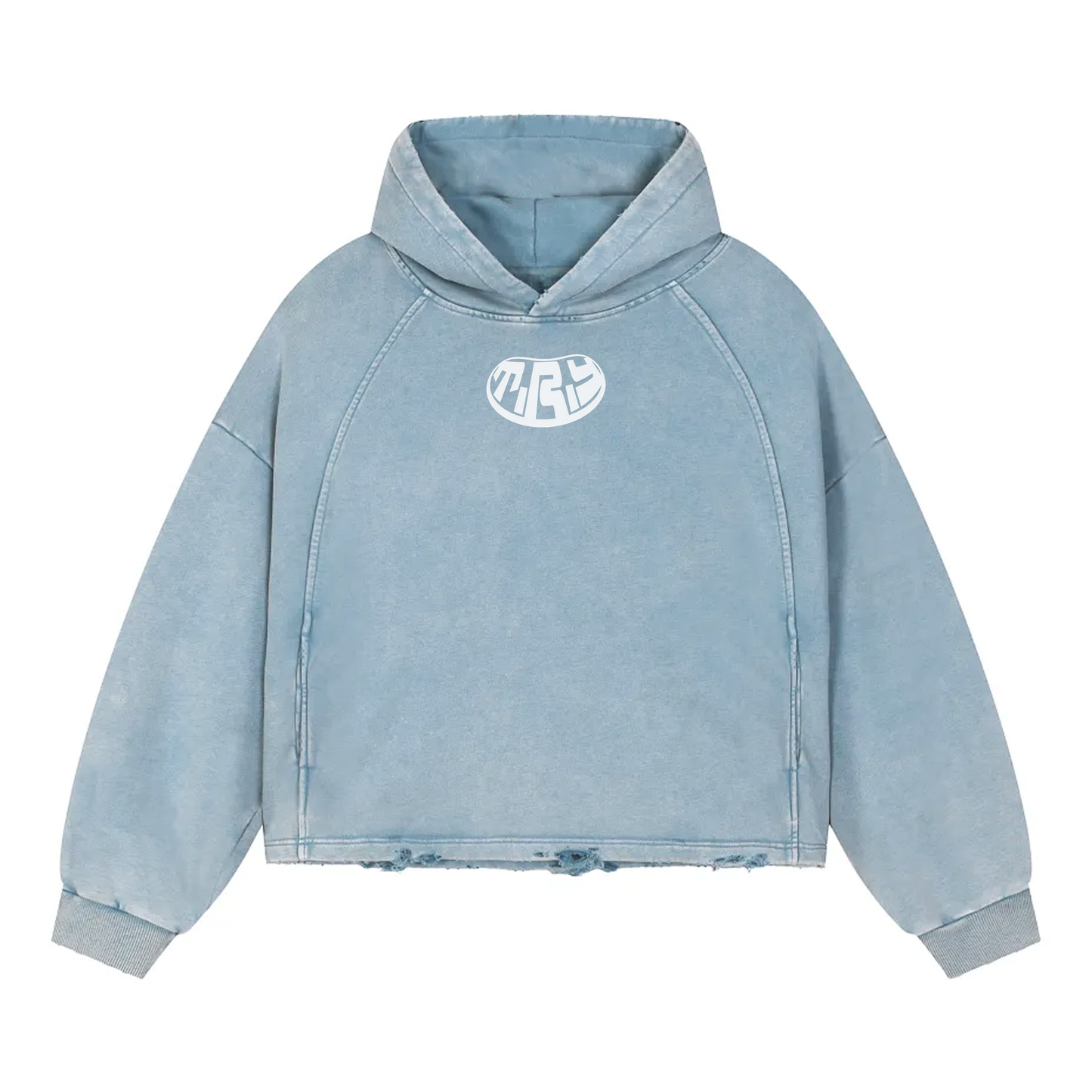 Vintage Washed New Era Hoodie ( Ice )