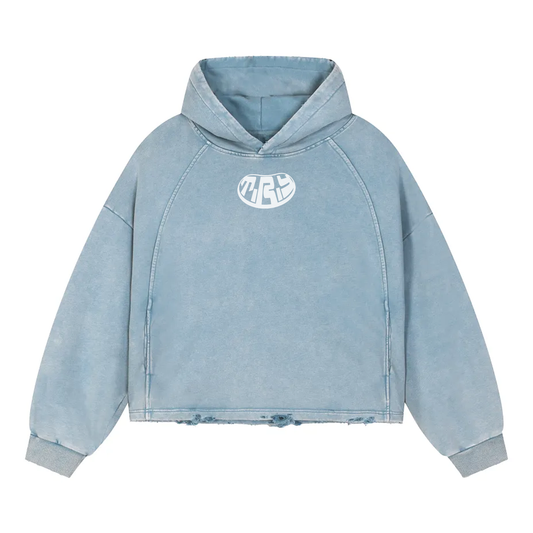 Vintage Washed New Era Hoodie ( Ice )