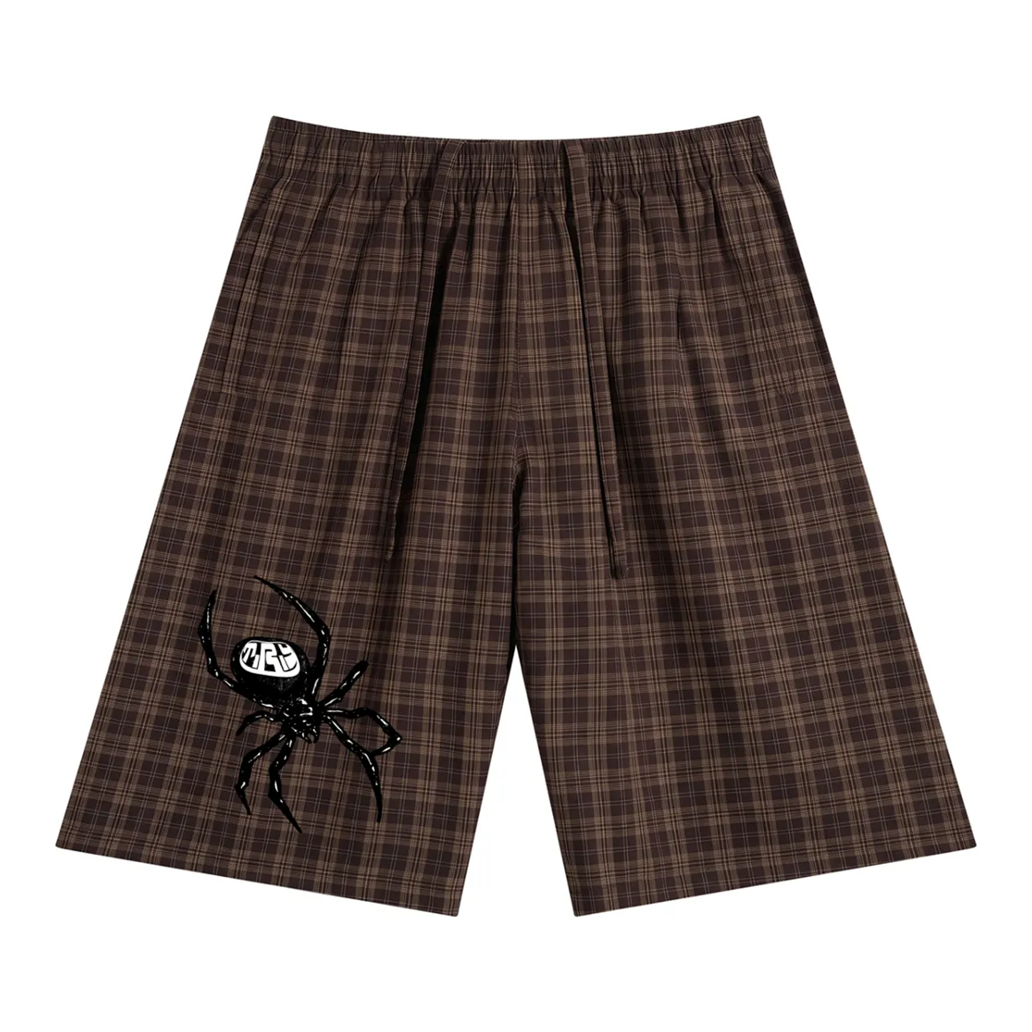 Widow Plaid Shorts ( Coffee )