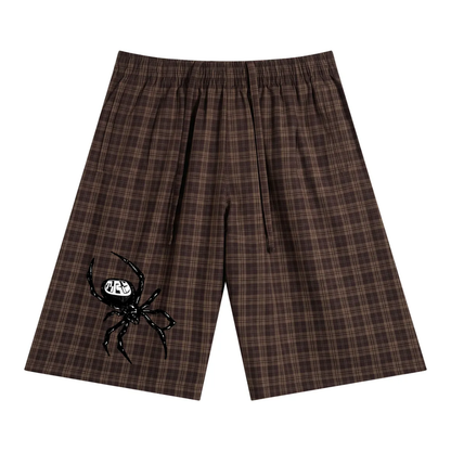Widow Plaid Shorts ( Coffee )