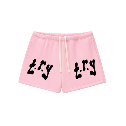 Women's Abstract Logo Shorts ( Pink )