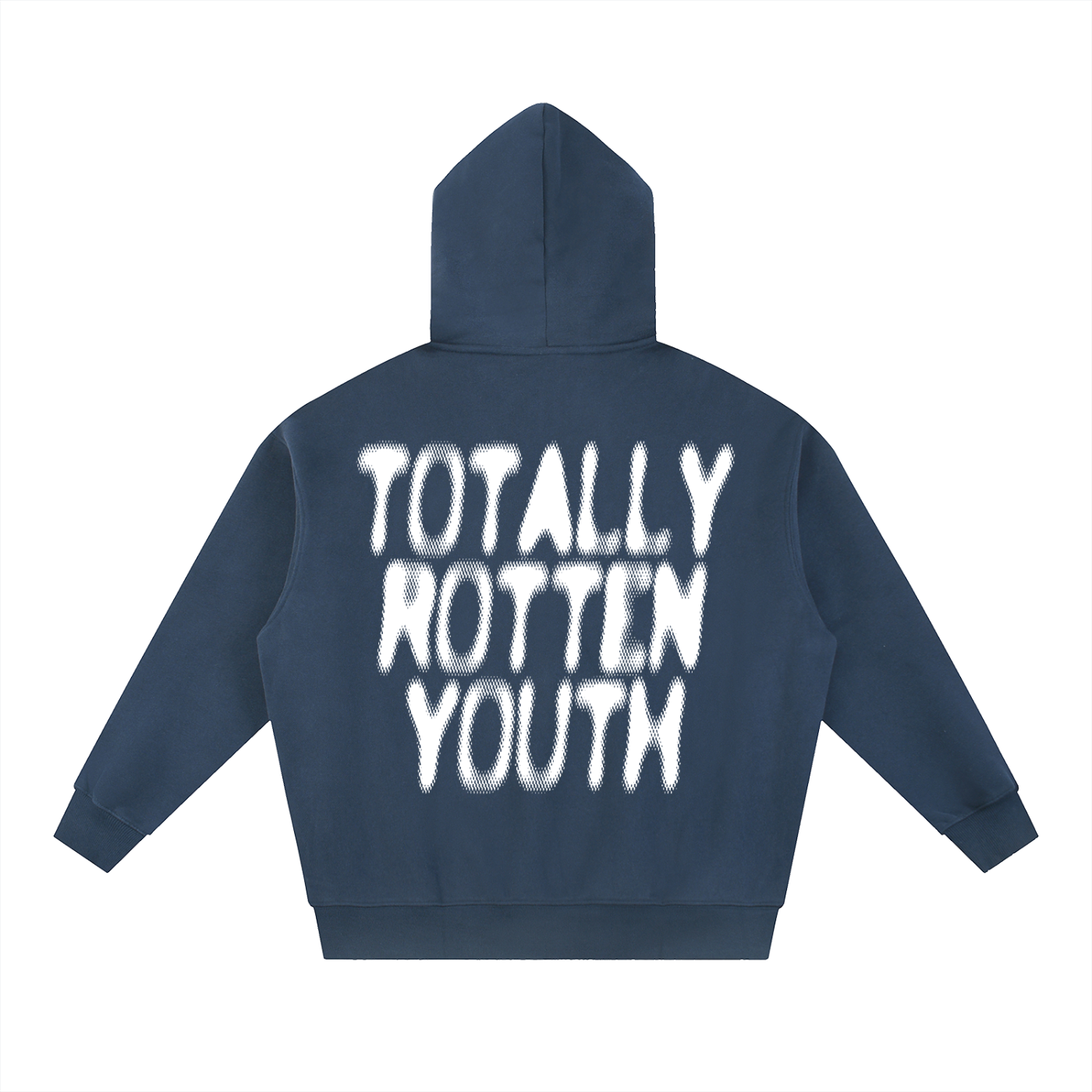 Blur Logo Snow Washed Zip-Up Hoodie ( Tide )