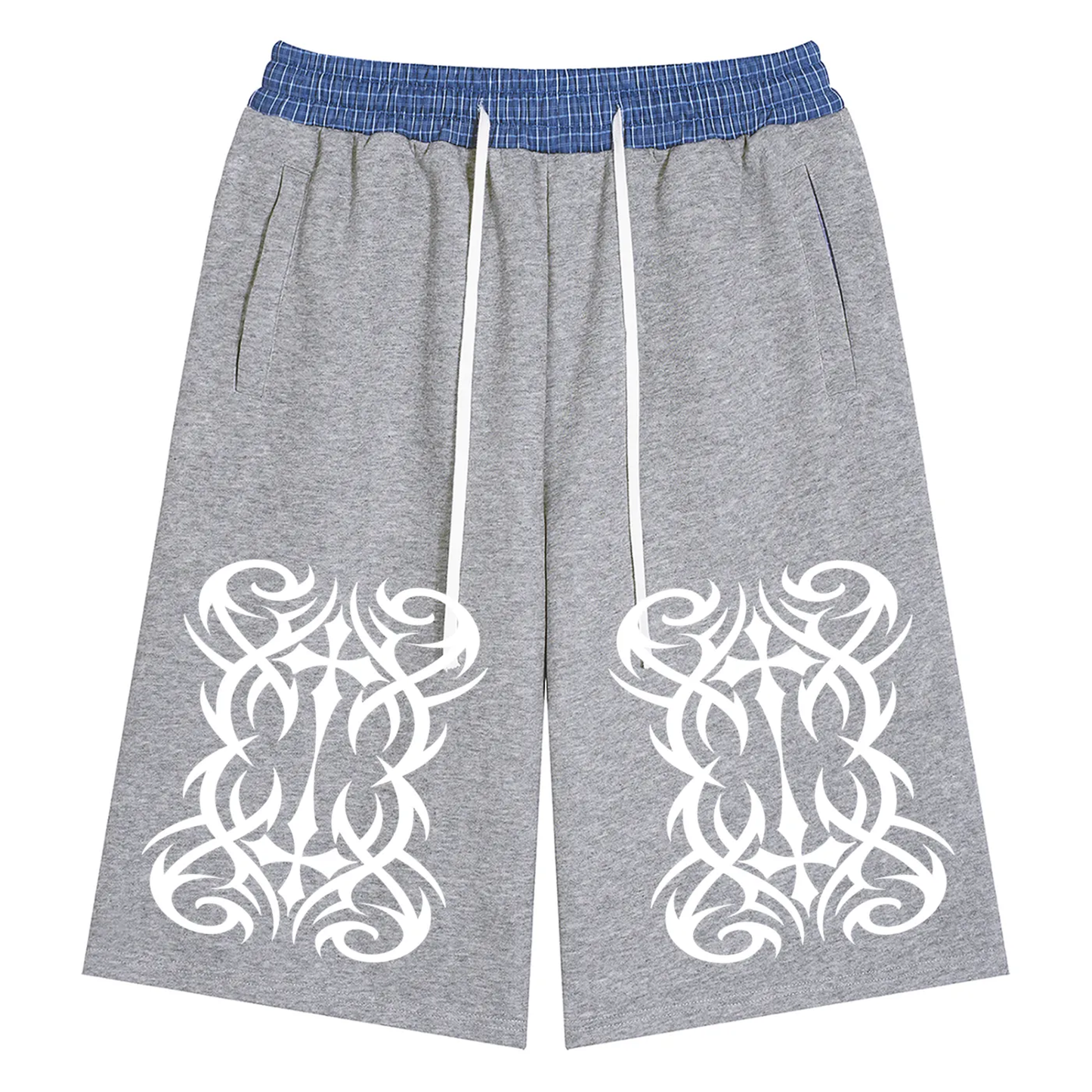 Plaid Waistband Sag Shorts ( Newbie )