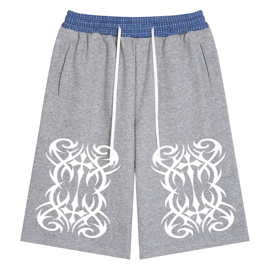 Plaid Waistband Sag Shorts ( Newbie )