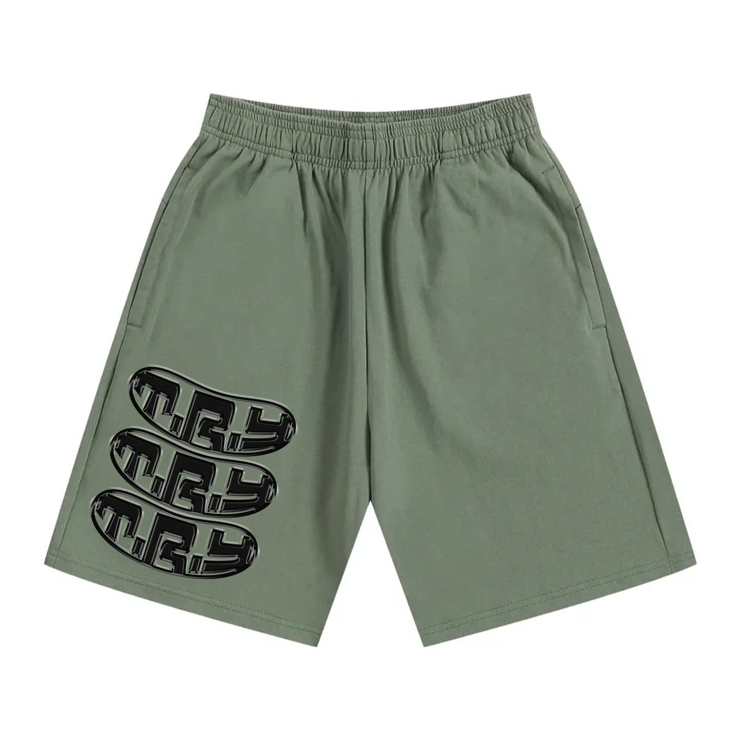 Triple Logo Cotton Shorts ( Pine )