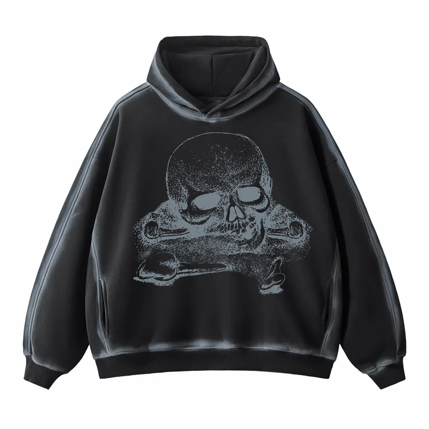 Skull & Bones Hoodie ( Black )