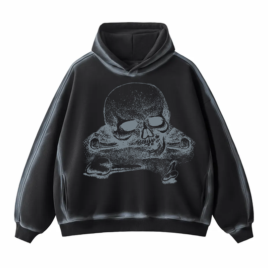 Skull & Bones Hoodie ( Black )